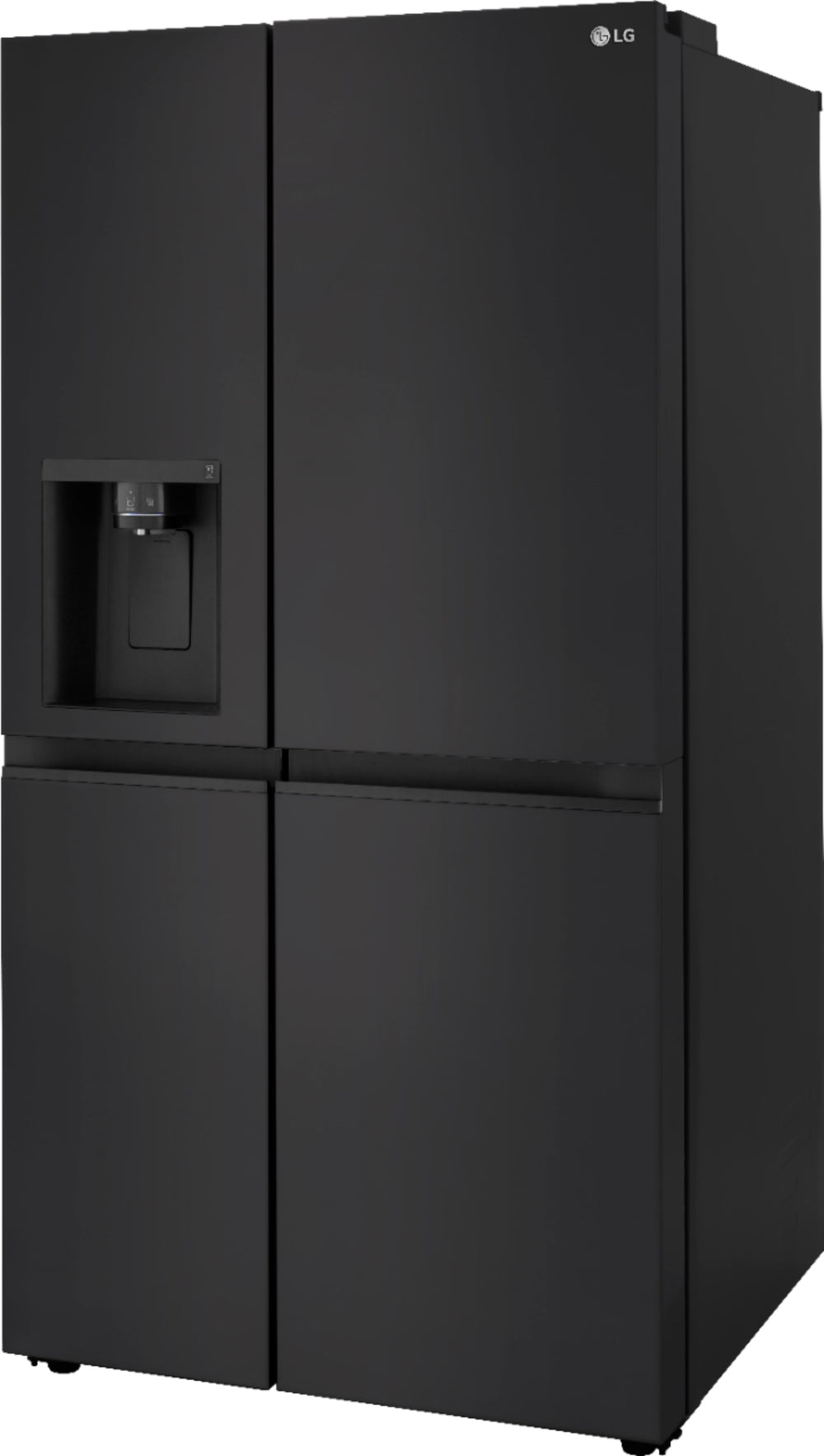 LG - 27.2 cu ft Side by Side Refrigerator with SpacePlus Ice - Smooth black_1