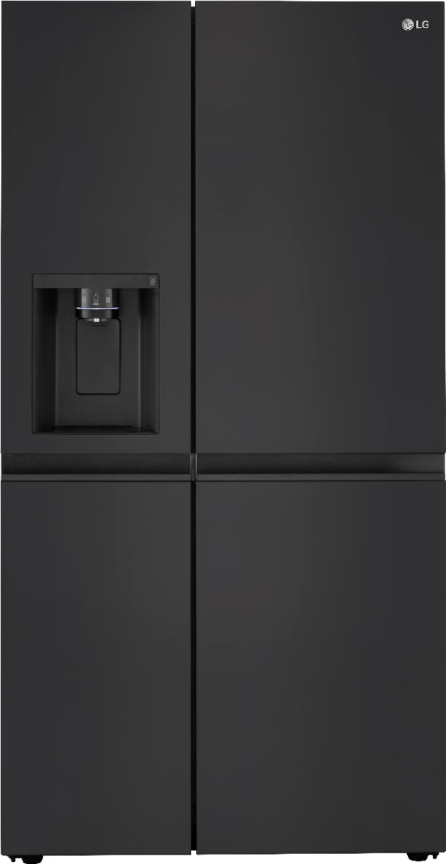 LG - 27.2 cu ft Side by Side Refrigerator with SpacePlus Ice - Smooth black_0