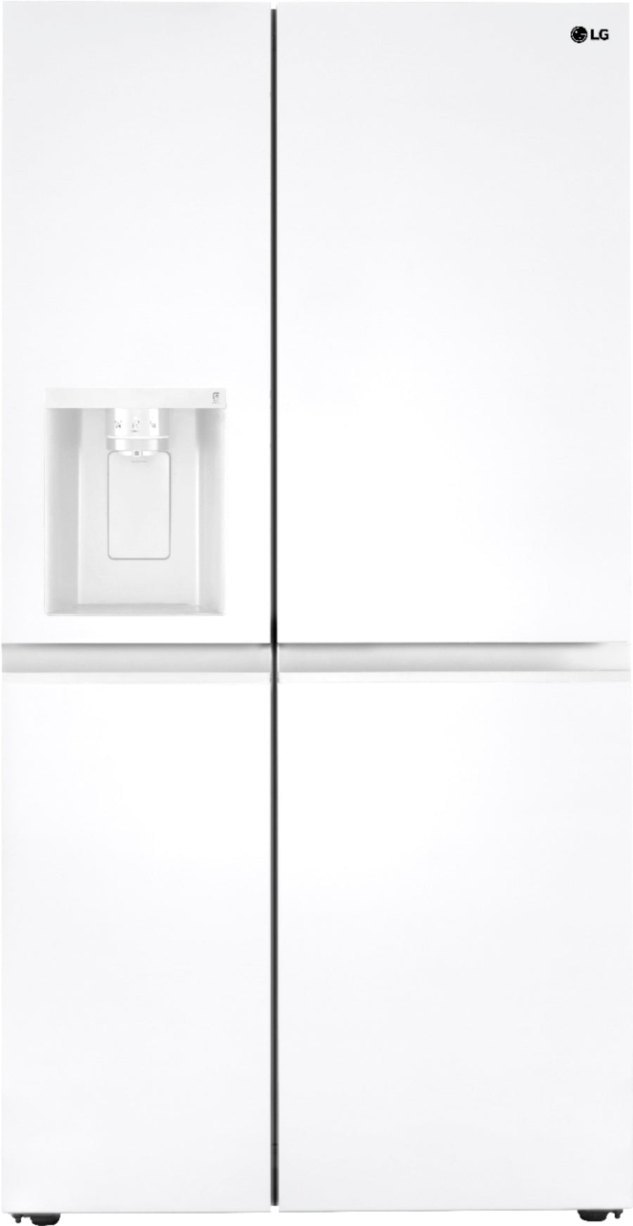 LG - 27.2 cu ft Side by Side Refrigerator with SpacePlus Ice - Smooth white_0