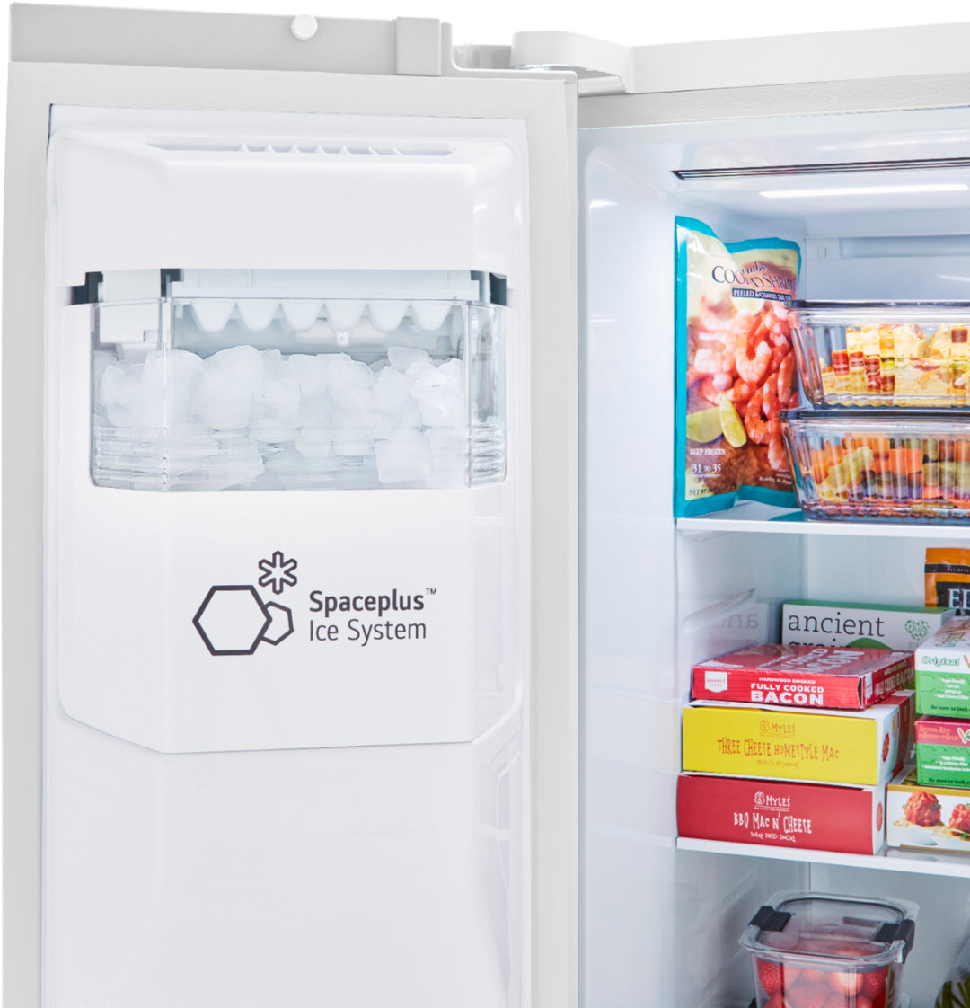 LG - 27.2 cu ft Side by Side Refrigerator with SpacePlus Ice - Smooth white_8