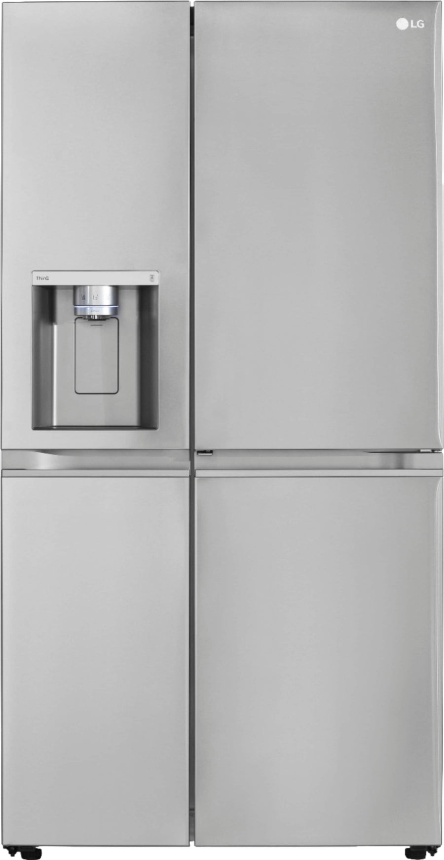 LG - 27.1 cu ft Side by Side Refrigerator with Door in Door, Craft Ice, and Smart Wi-Fi - Stainless steel_0