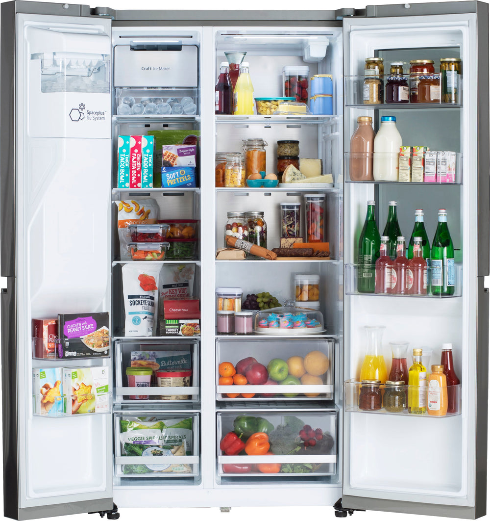 LG - 27 Cu. Ft. Side-by-Side Smart Refrigerator with Craft Ice and InstaView - Stainless steel_1