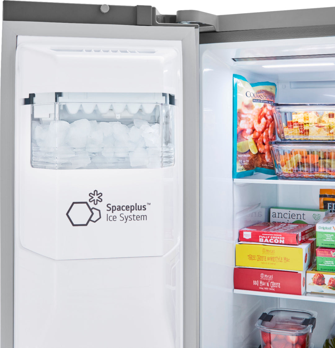 LG - 27.2 Cu. Ft. Side-by-Side Smart Refrigerator with SpacePlus Ice - Stainless steel_8