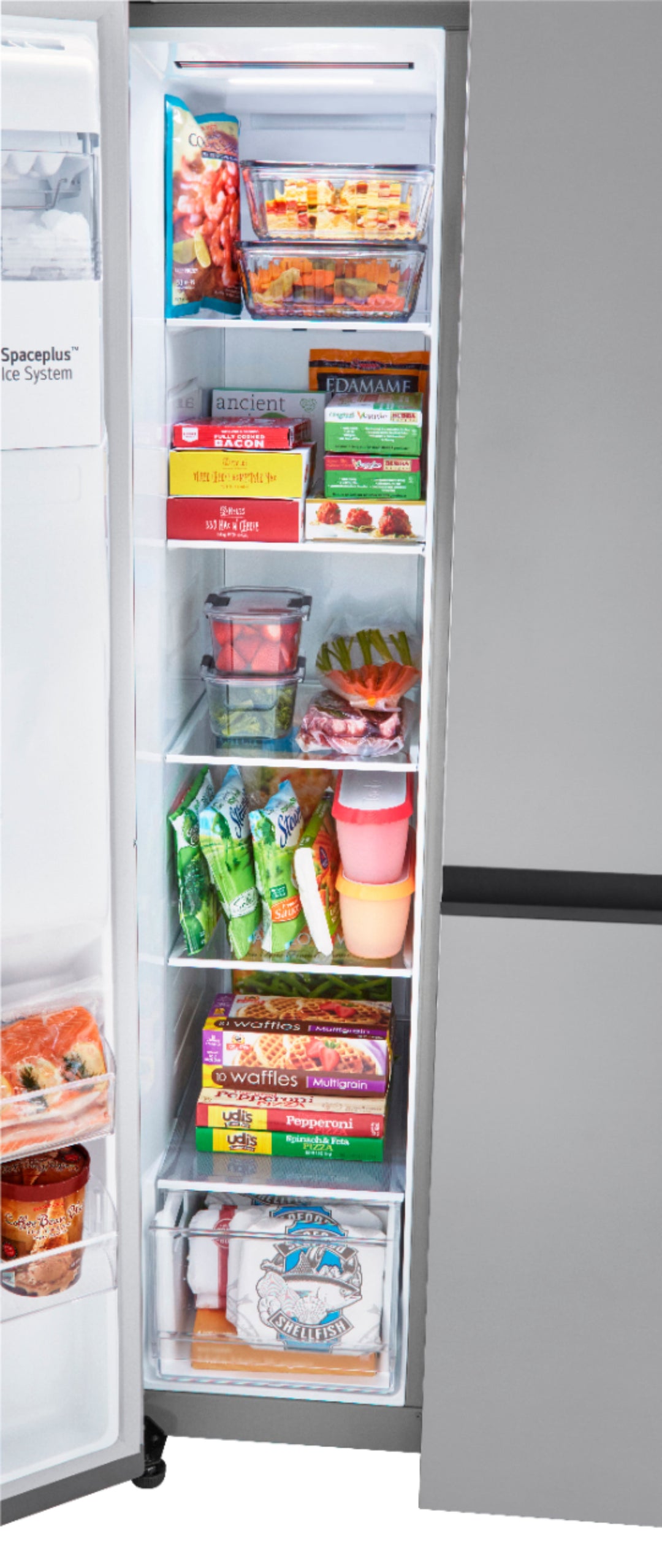 LG - 27.2 Cu. Ft. Side-by-Side Smart Refrigerator with SpacePlus Ice - Stainless steel_17