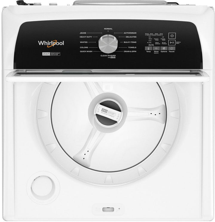 Whirlpool - 4.7-4.8 Cu. Ft. Top Load Washer with 2 in 1 Removable Agitator - White_3