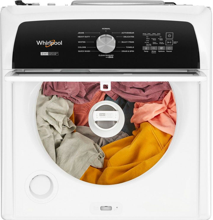 Whirlpool - 4.7-4.8 Cu. Ft. Top Load Washer with 2 in 1 Removable Agitator - White_14