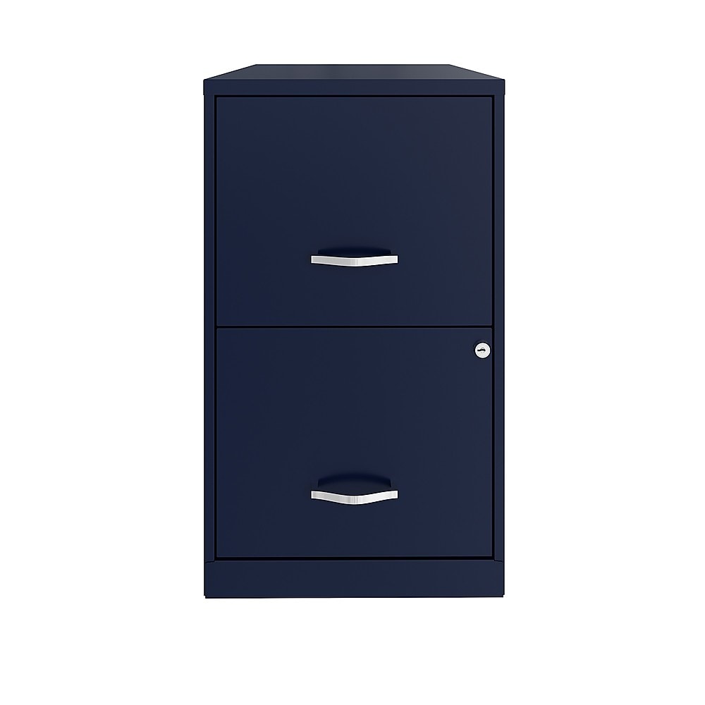 Space Solutions - 18in. 2 Drawer Metal File Cabinet - Navy_0