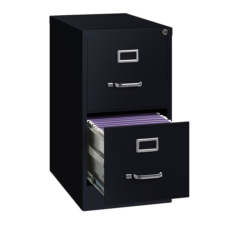 Hirsh 22-in Deep 2 Drawer, Letter Width, Vertical File Cabinet, Black - Black_2