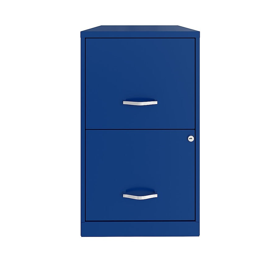Space Solutions - 18in. 2 Drawer Metal File Cabinet - Classic Blue_0