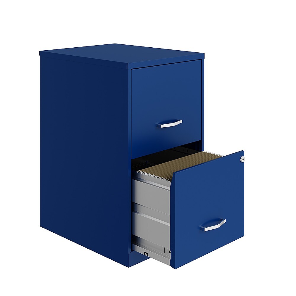Space Solutions - 18in. 2 Drawer Metal File Cabinet - Classic Blue_1