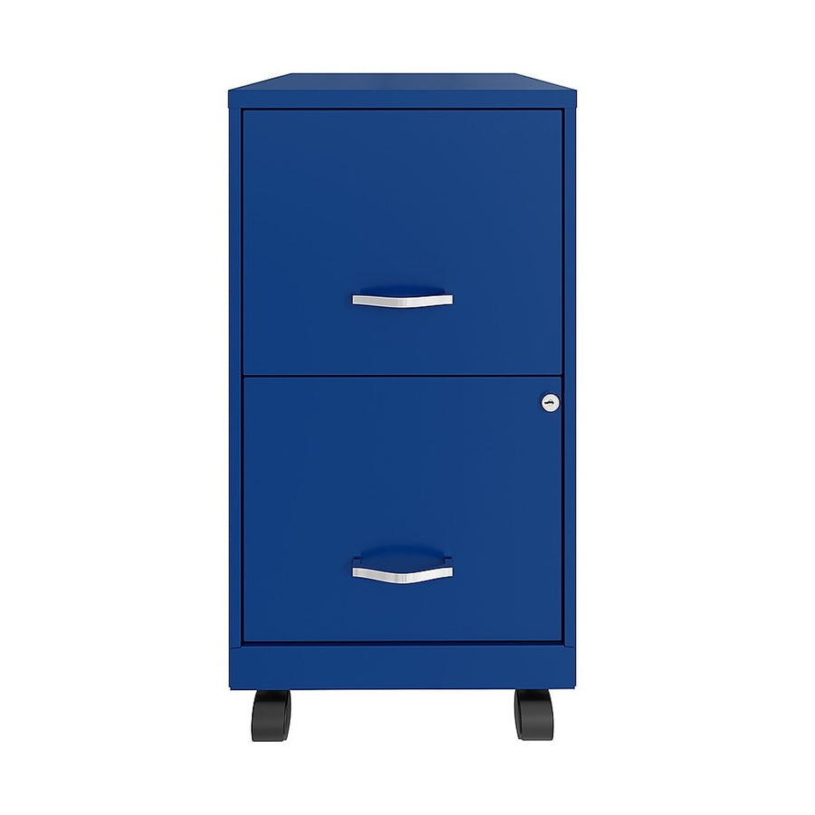Space Solutions - 18" 2 Drawer Mobile Smart Vertical File Cabinet - Classic Blue_0