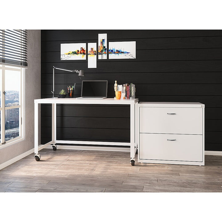 Hirsh - Ready-to-assemble 48-inch Wide Mobile Metal Desk - White_6