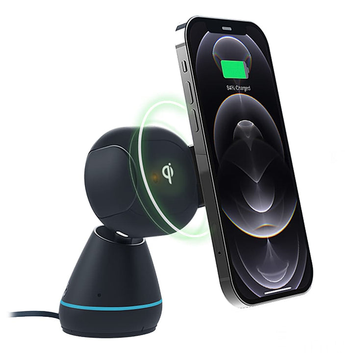 iOttie - Aivo Connect Alexa Built-in Universal Dash & Windshield with 10W Qi Wireless Charging Mount for Mobile Phones - Black_1