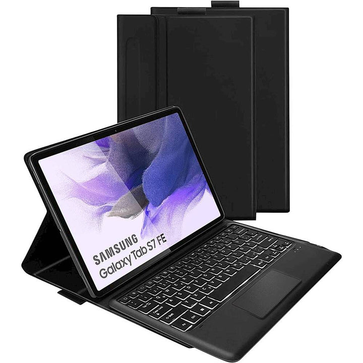 SaharaCase - Keyboard Case with Mouse Pad for Samsung Galaxy Tab S8 Plus and S7 FE - Black_3