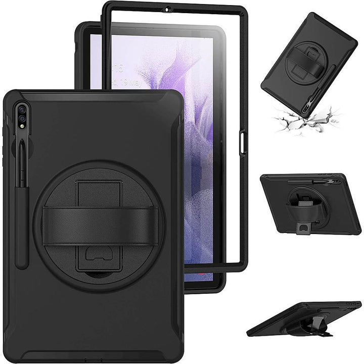 SaharaCase - PROTECTION Hand Strap Case for Samsung Galaxy Tab S7 FE and S8 Plus - Black_2