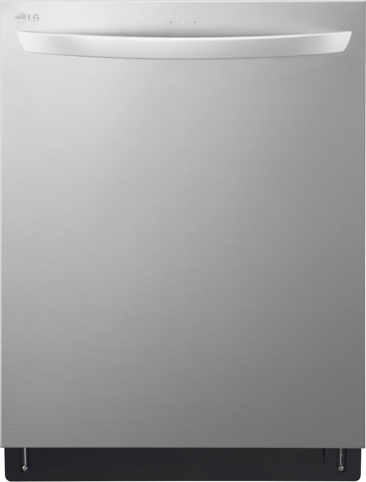 LG - 24" Top Control Smart Built-In Stainless Steel Tub Dishwasher with 3rd Rack, QuadWash and 46dba - Stainless steel_0