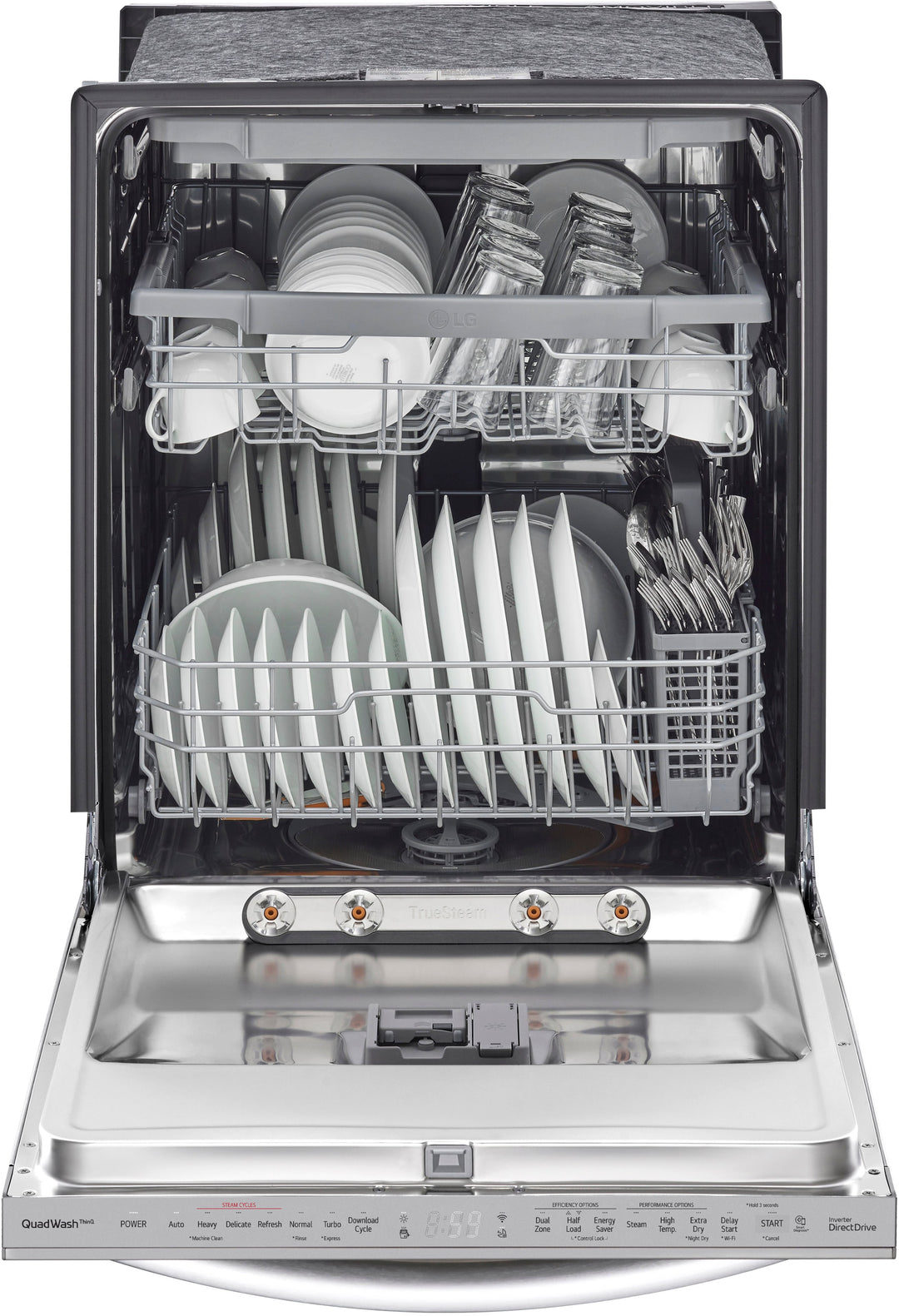 LG - 24" Top Control Smart Built-In Stainless Steel Tub Dishwasher with 3rd Rack, QuadWash and 46dba - Stainless steel_11
