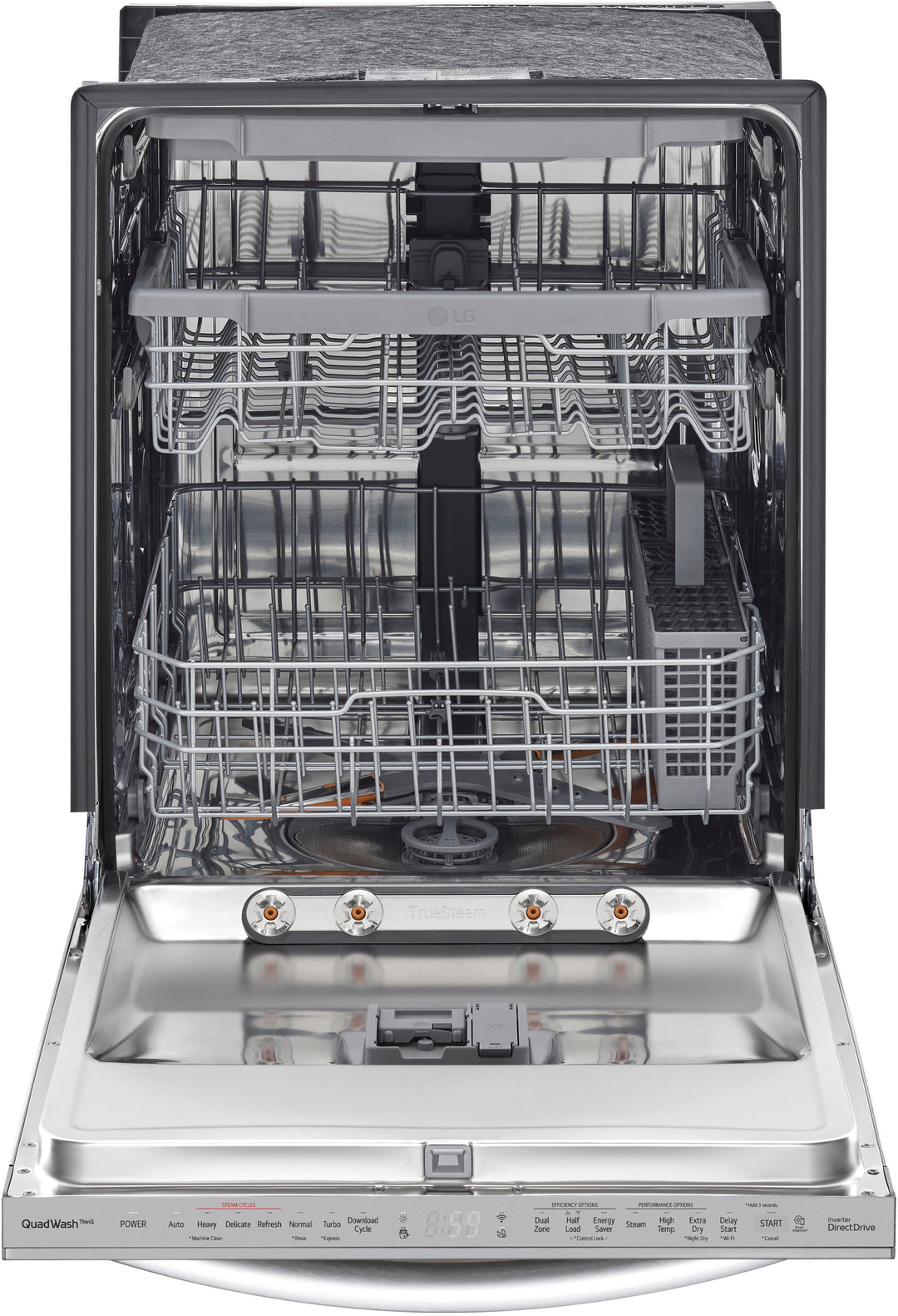 LG - 24" Top Control Smart Built-In Stainless Steel Tub Dishwasher with 3rd Rack, QuadWash and 46dba - Stainless steel_6
