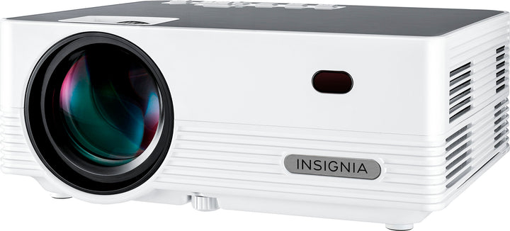 Insignia™ - Complete Outdoor Projector Kit with 91” Folding Screen, Projector, and Speaker - White_7
