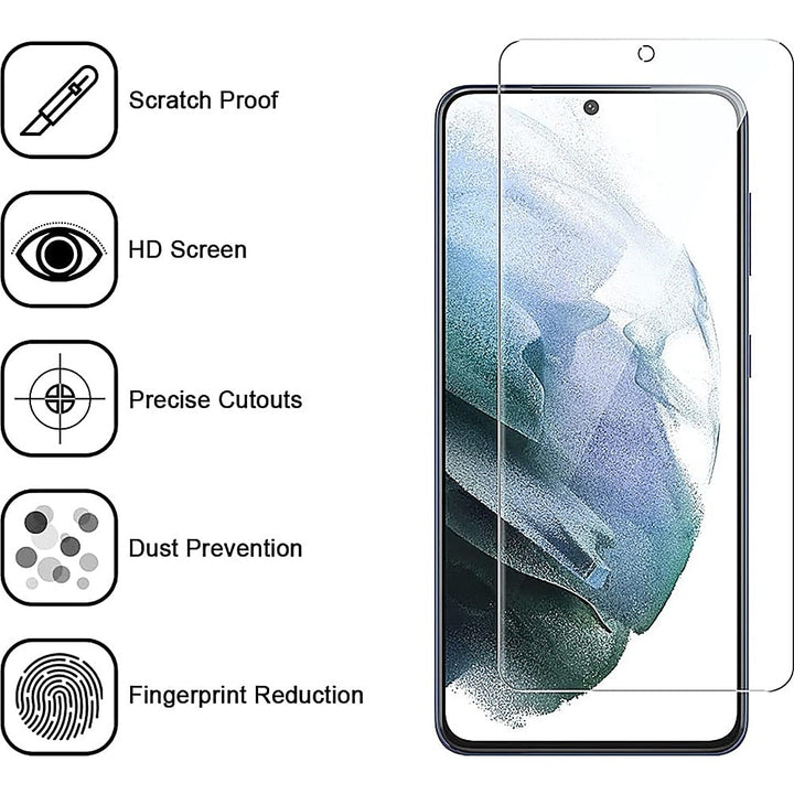 SaharaCase - ZeroDamage Ultra Strong+ Tempered Glass Screen Protector for Samsung Galaxy S21 FE 5G - Clear_3