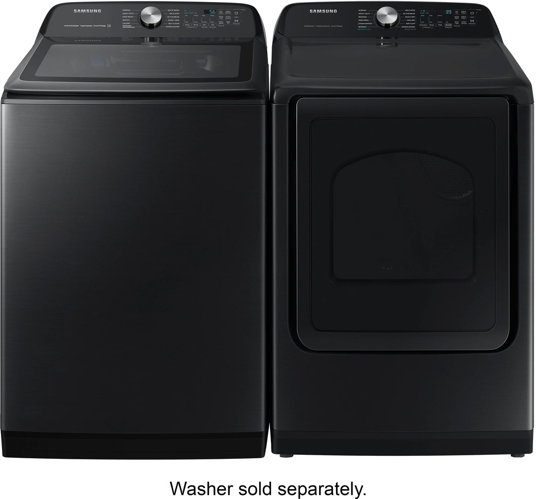 Samsung - 7.4 cu. ft. Smart Electric Dryer with Steam Sanitize+ - Brushed black_5