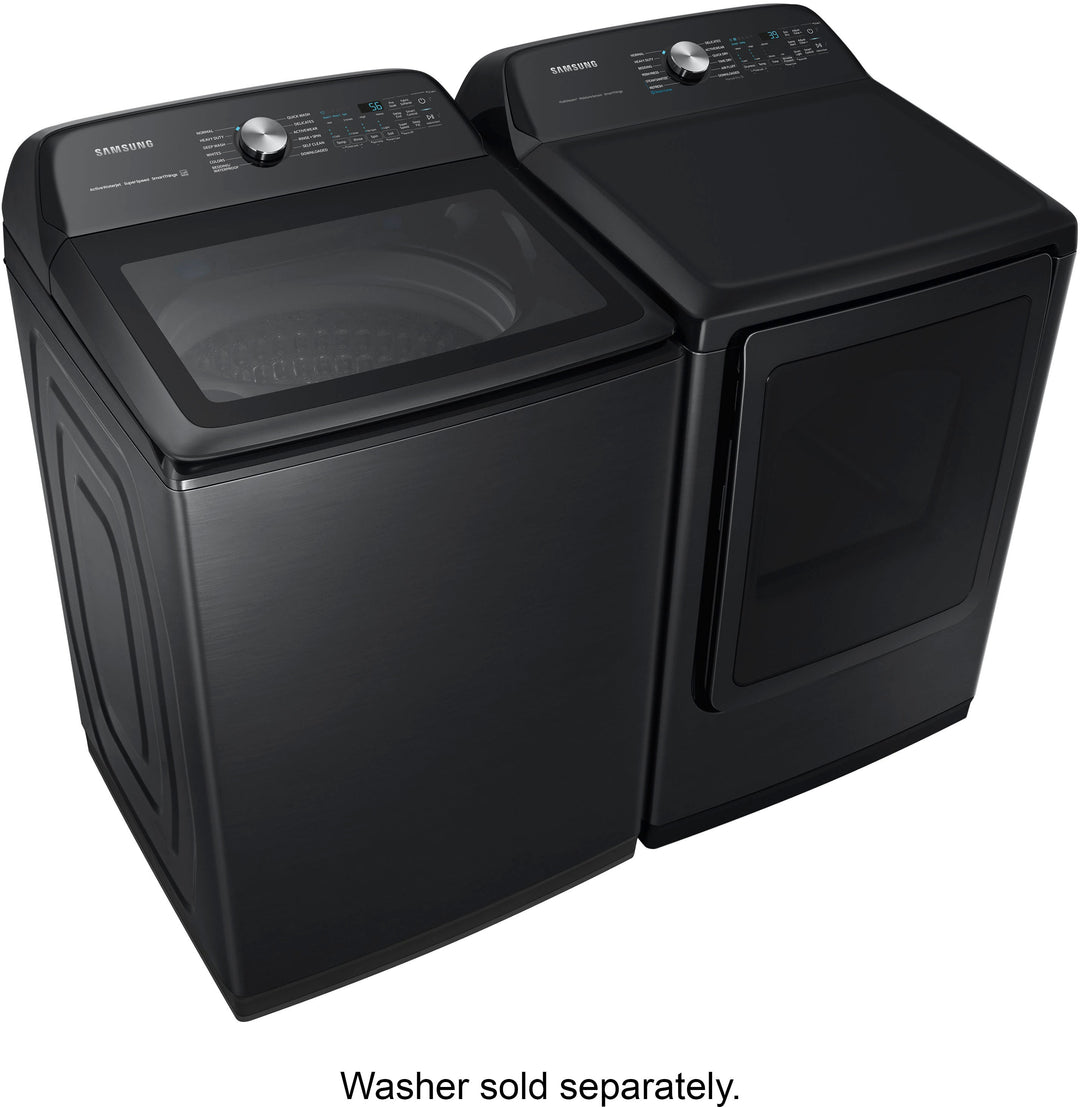 Samsung - 7.4 cu. ft. Smart Electric Dryer with Steam Sanitize+ - Brushed black_4