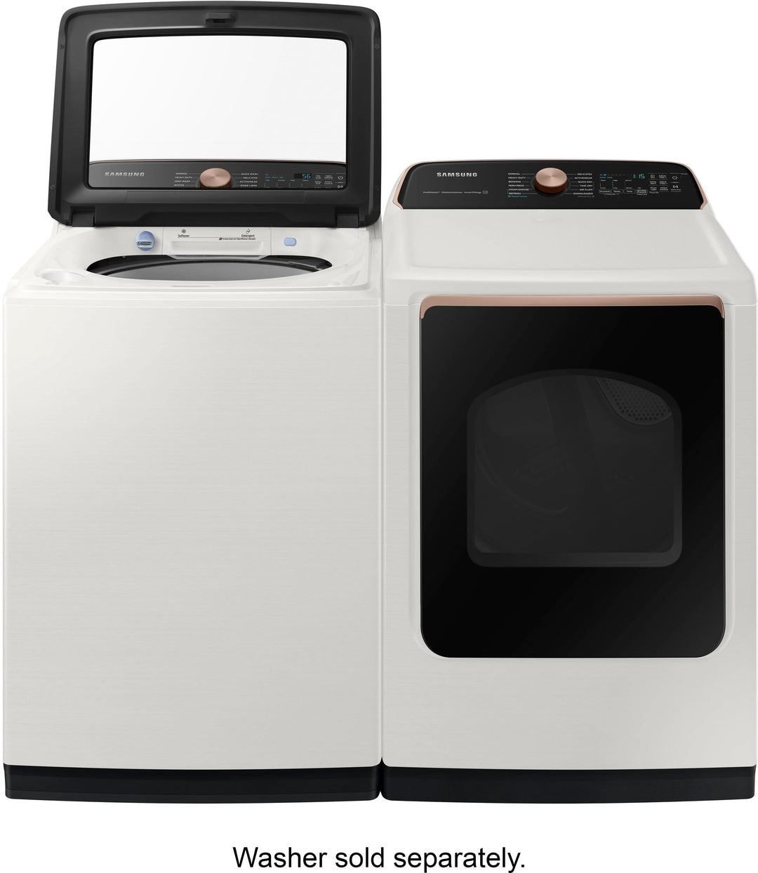 Samsung - 7.4 cu. ft. Smart Gas Dryer with Steam Sanitize+ - Ivory_1