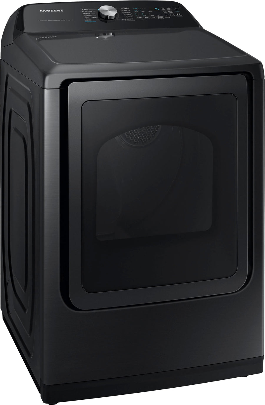Samsung - 7.4 cu. ft. Smart Gas Dryer with Steam Sanitize+ - Brushed black_0