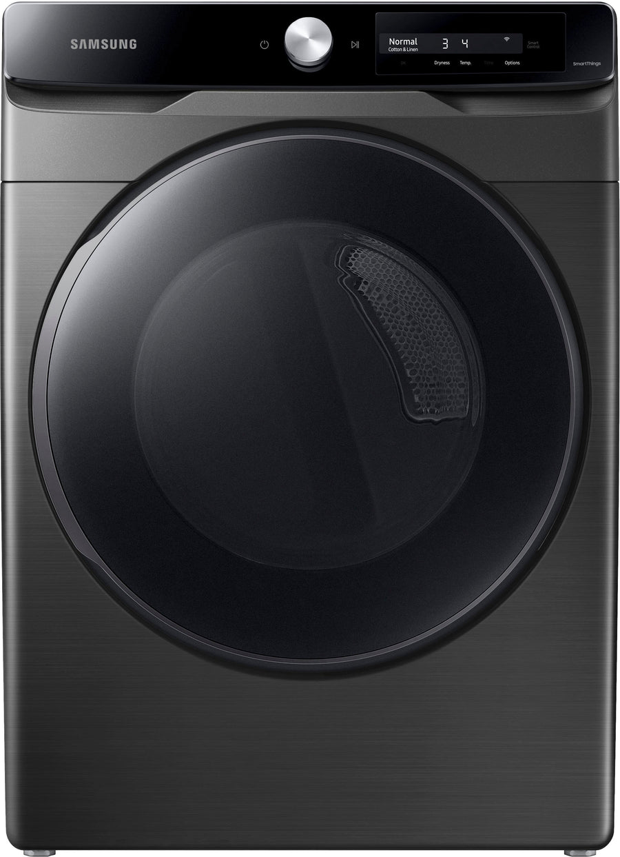 Samsung - 7.5 cu. ft. Smart Dial Gas Dryer with Super Speed Dry - Brushed black_0