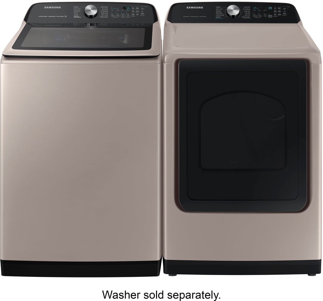 Samsung - 7.4 cu. ft. Smart Gas Dryer with Steam Sanitize+ - Champagne_4
