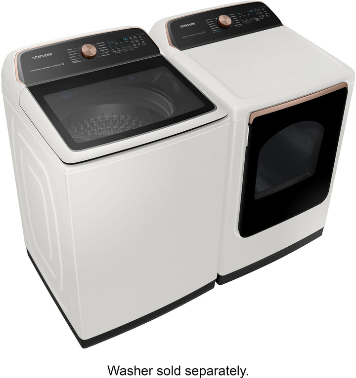Samsung - 7.4 cu. ft. Smart Electric Dryer with Steam Sanitize+ - Ivory_4