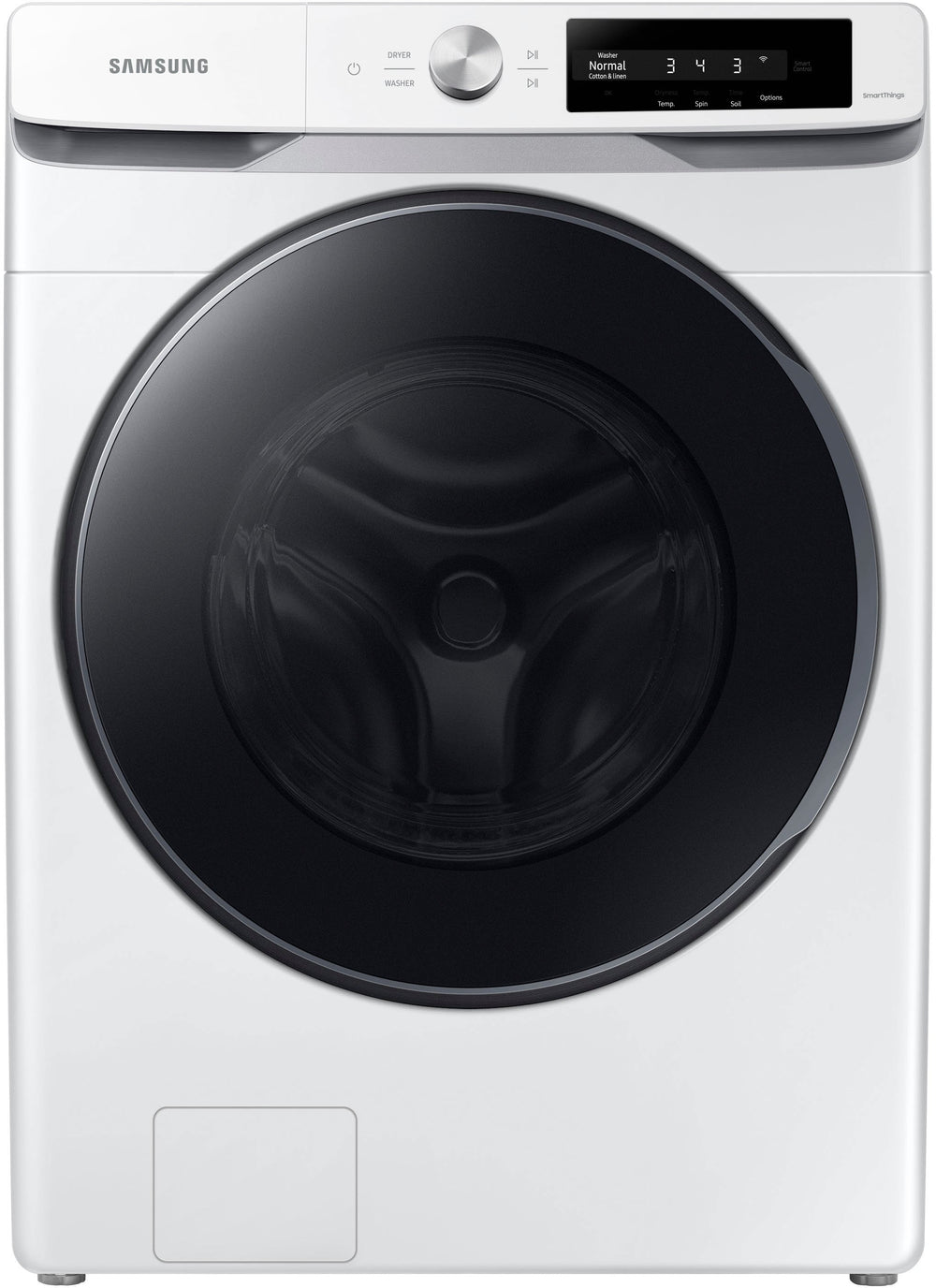 Samsung - 4.5 cu. ft. Large Capacity Smart Dial Front Load Washer with Super Speed Wash - White_1