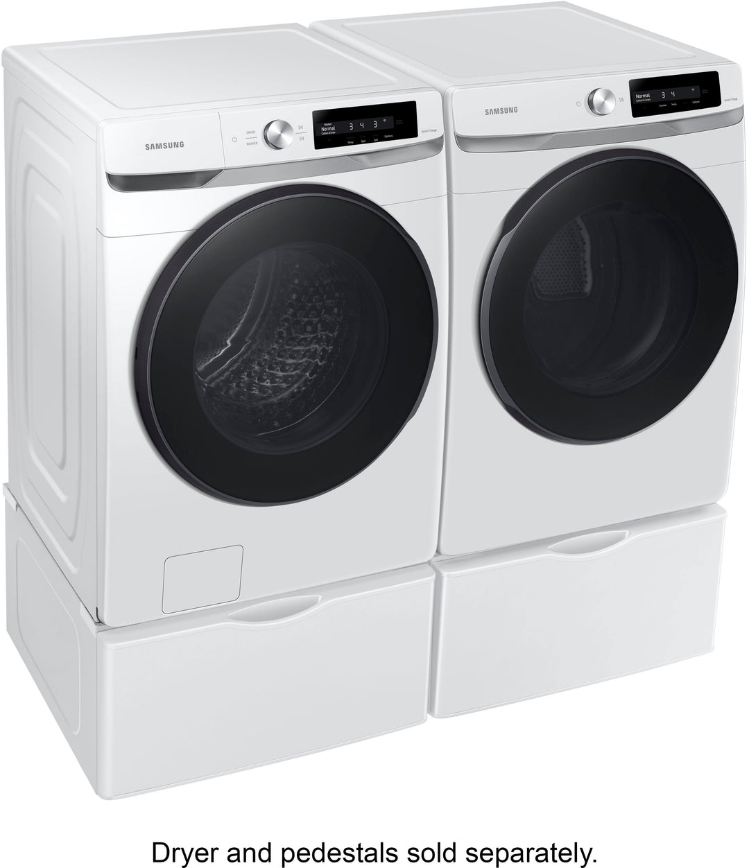 Samsung - 4.5 cu. ft. Large Capacity Smart Dial Front Load Washer with Super Speed Wash - White_2