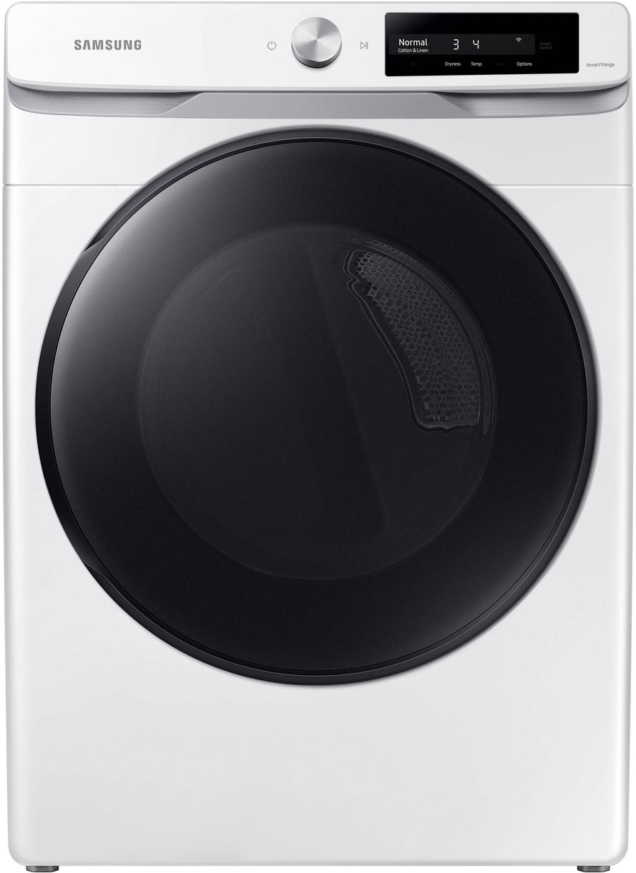 Samsung - 7.5 cu. ft. Smart Dial Electric Dryer with Super Speed Dry - White_0
