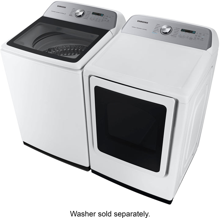 Samsung - 7.4 cu. ft. Smart Gas Dryer with Steam Sanitize+ - White_2