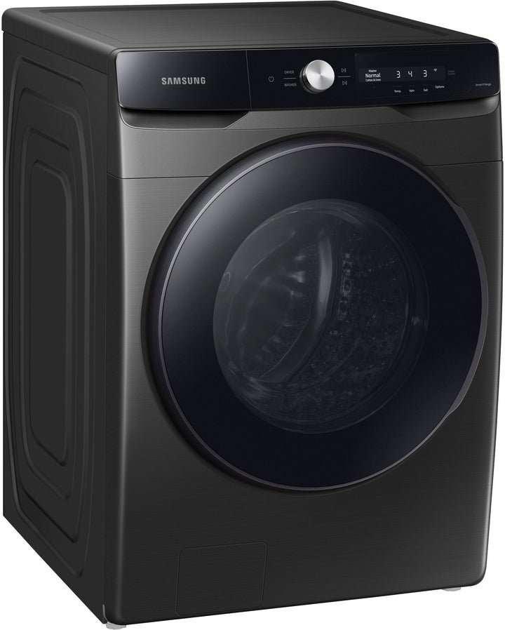 Samsung - 4.5 cu. ft. Large Capacity Smart Dial Front Load Washer with Super Speed Wash - Brushed black_3
