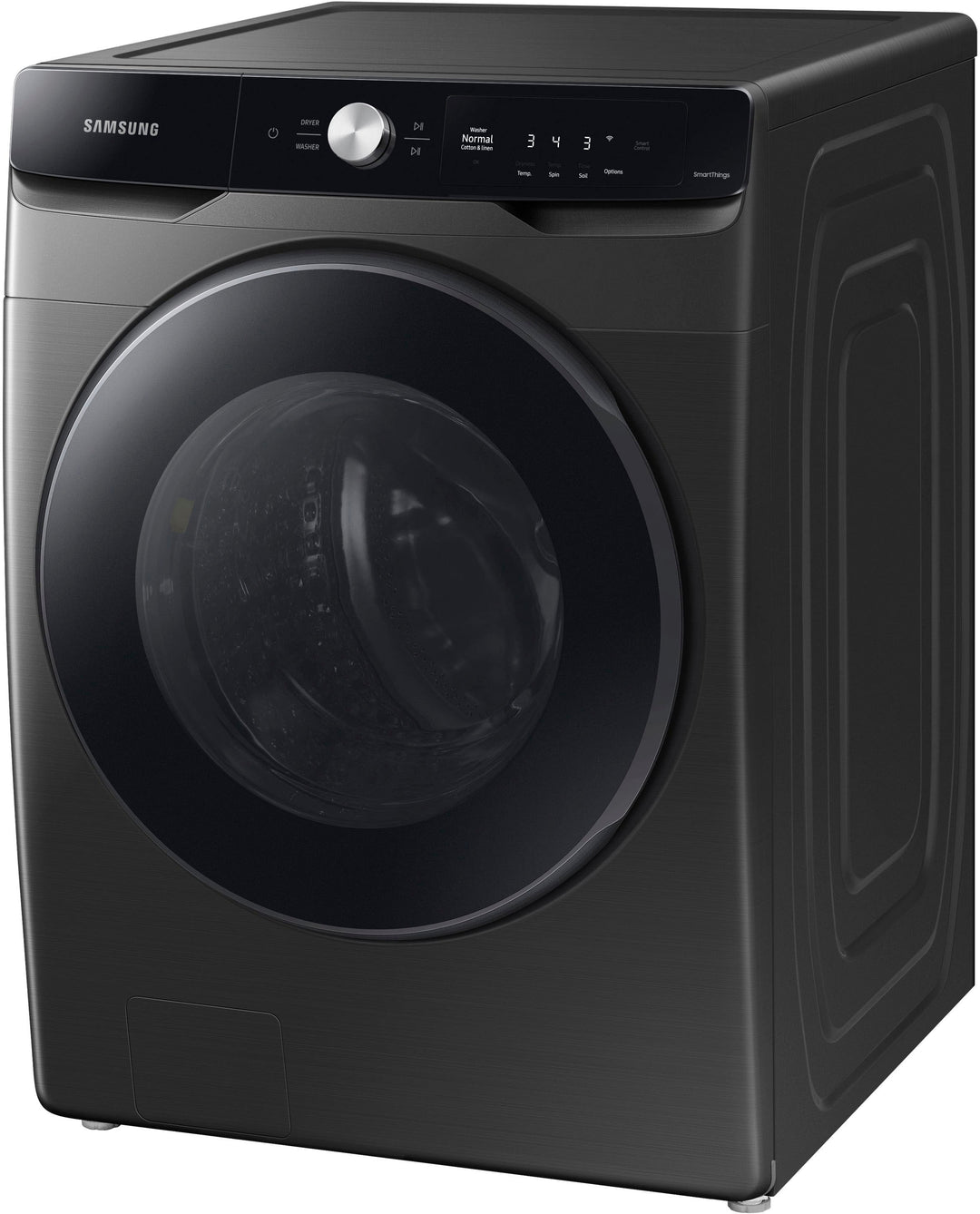 Samsung - 4.5 cu. ft. Large Capacity Smart Dial Front Load Washer with Super Speed Wash - Brushed black_12