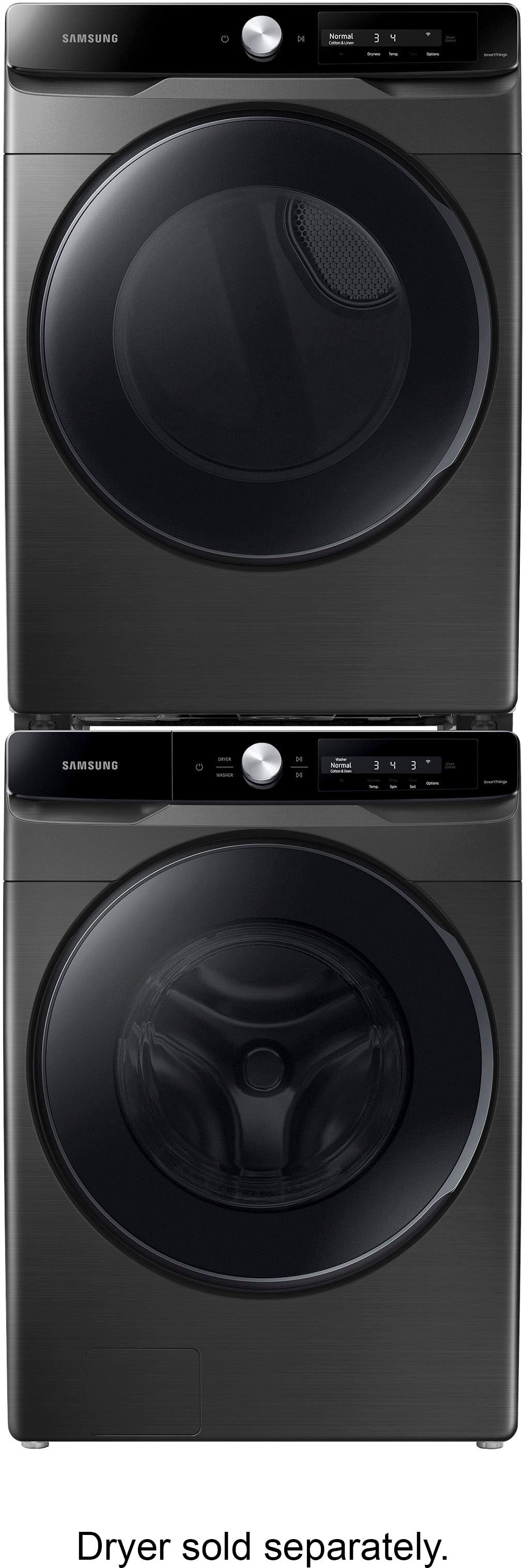 Samsung - 4.5 cu. ft. Large Capacity Smart Dial Front Load Washer with Super Speed Wash - Brushed black_2
