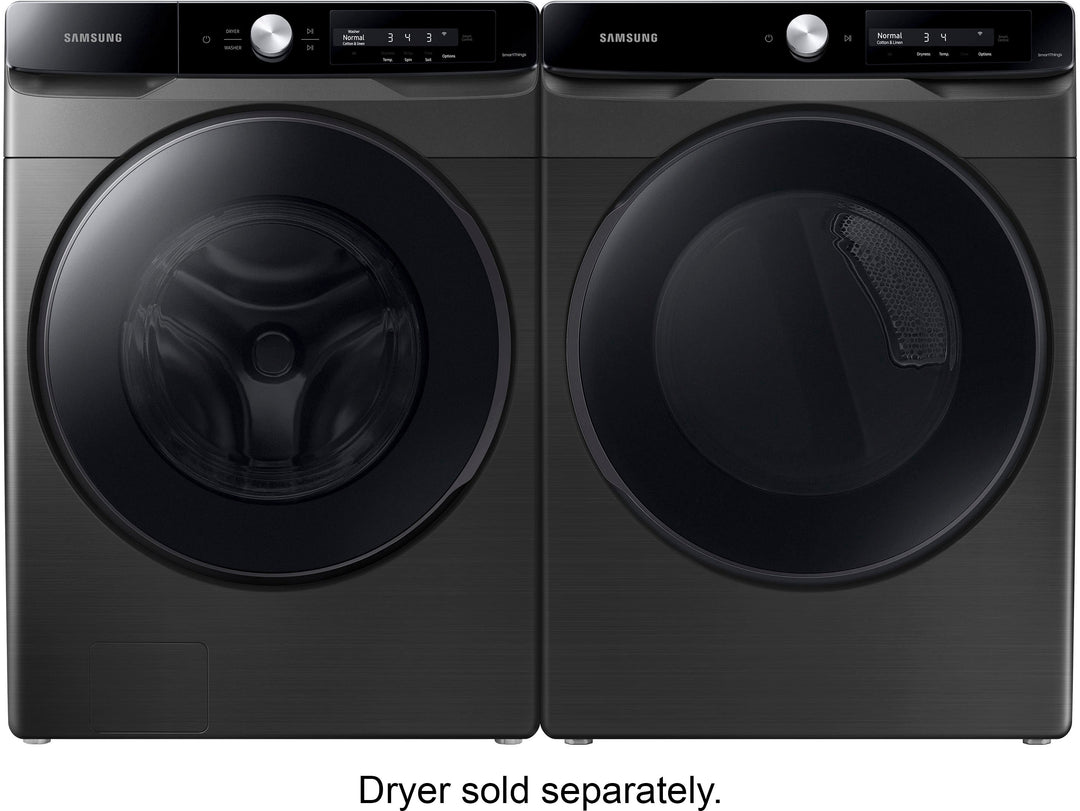 Samsung - 4.5 cu. ft. Large Capacity Smart Dial Front Load Washer with Super Speed Wash - Brushed black_10
