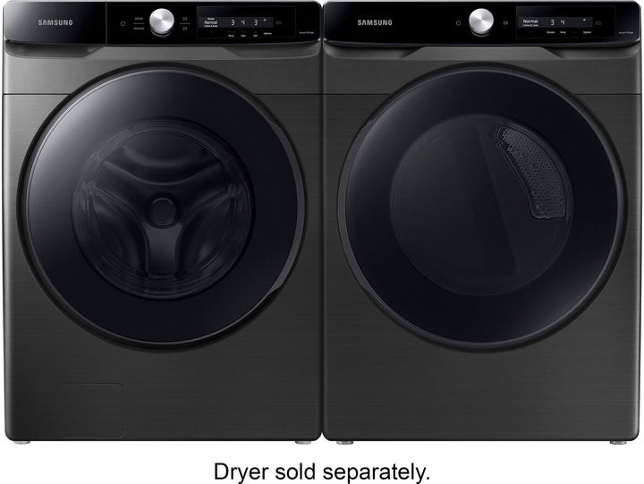 Samsung - 4.5 cu. ft. Large Capacity Smart Dial Front Load Washer with Super Speed Wash - Brushed black_10