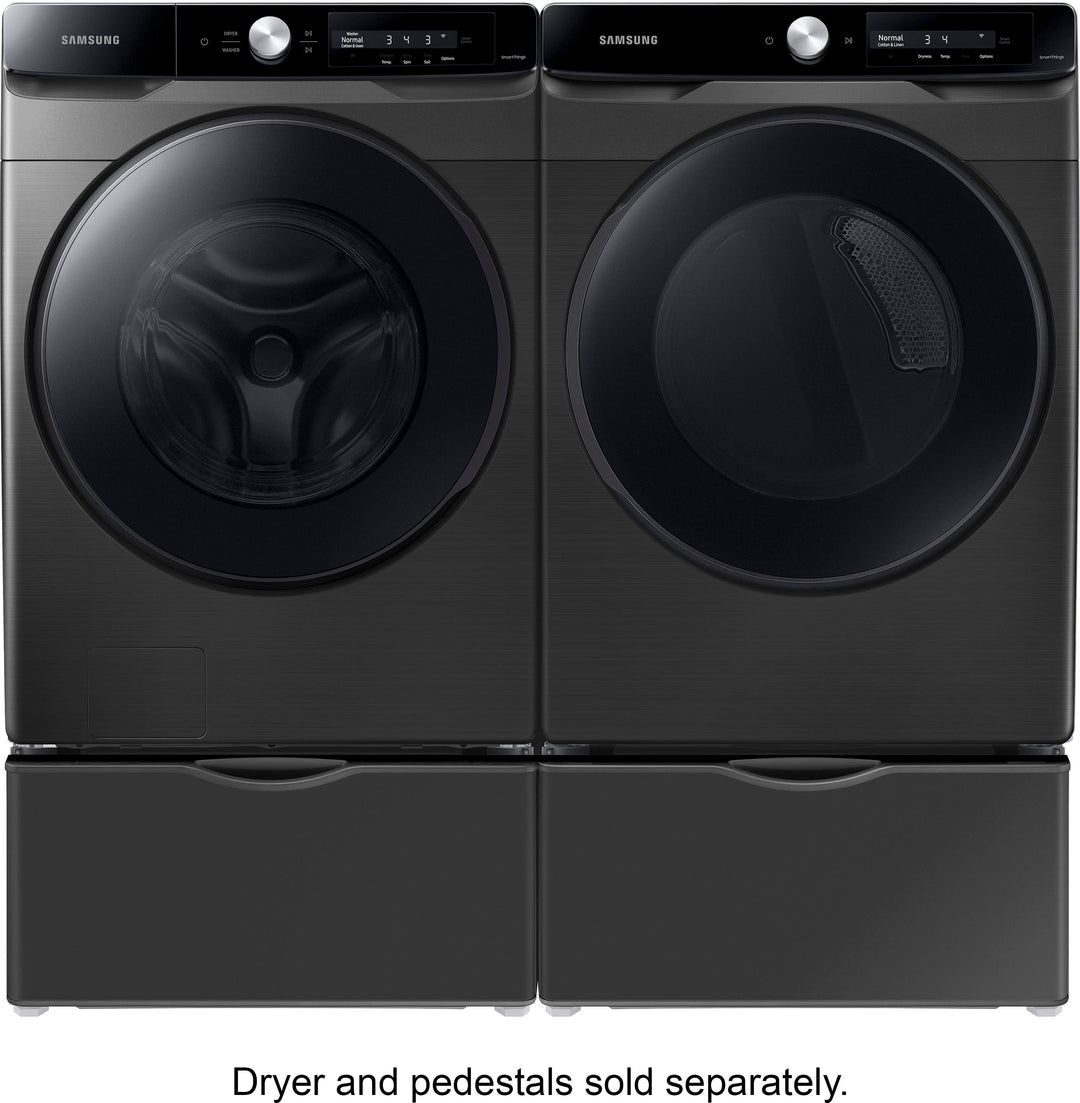 Samsung - 4.5 cu. ft. Large Capacity Smart Dial Front Load Washer with Super Speed Wash - Brushed black_11