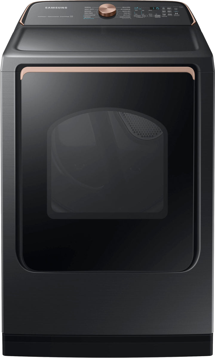 Samsung - 7.4 cu. ft. Smart Gas Dryer with Steam Sanitize+ - Brushed black_1