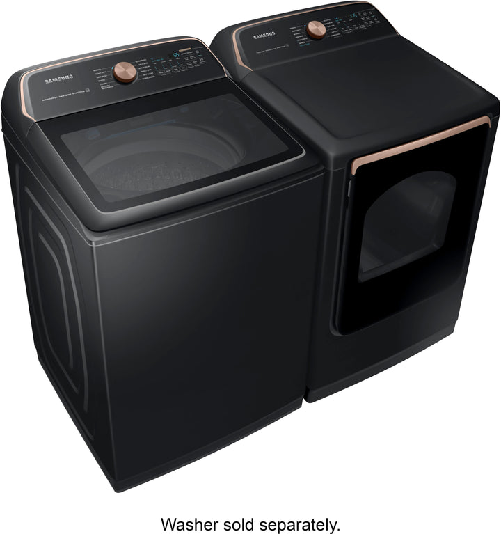 Samsung - 7.4 cu. ft. Smart Gas Dryer with Steam Sanitize+ - Brushed black_10