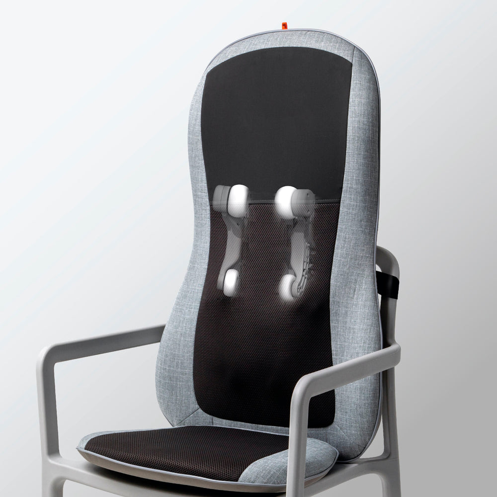 Sharper Image - Smartsense Shiatsu Realtouch Massaging Chair Pad - Grey_1