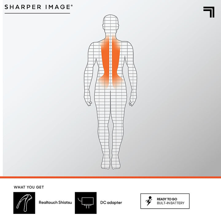 Sharper Image - Realtouch Shiatsu Massager - Grey_4
