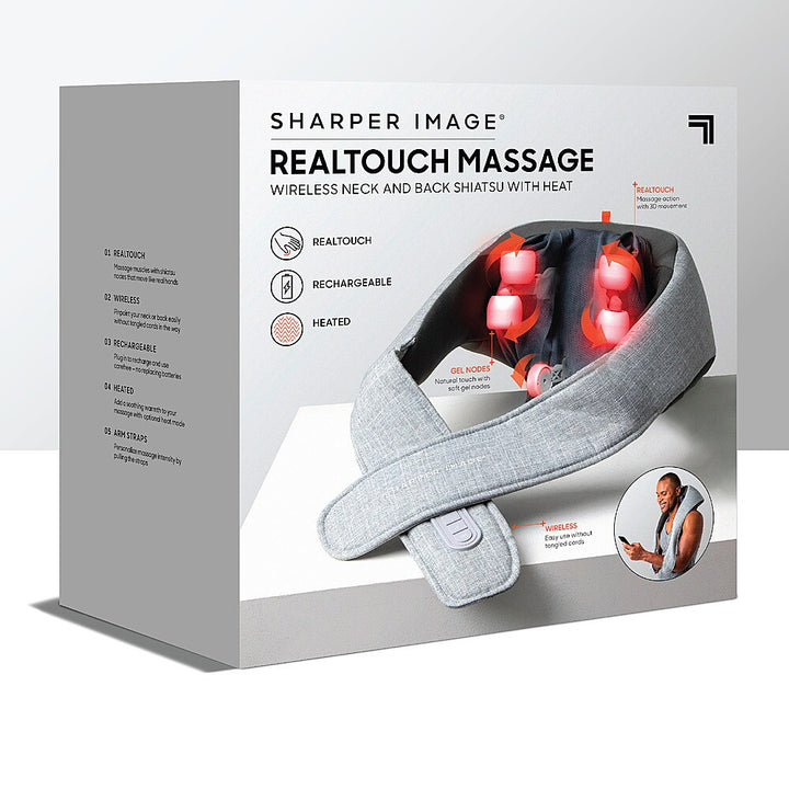 Sharper Image - Realtouch Shiatsu Massager - Grey_2