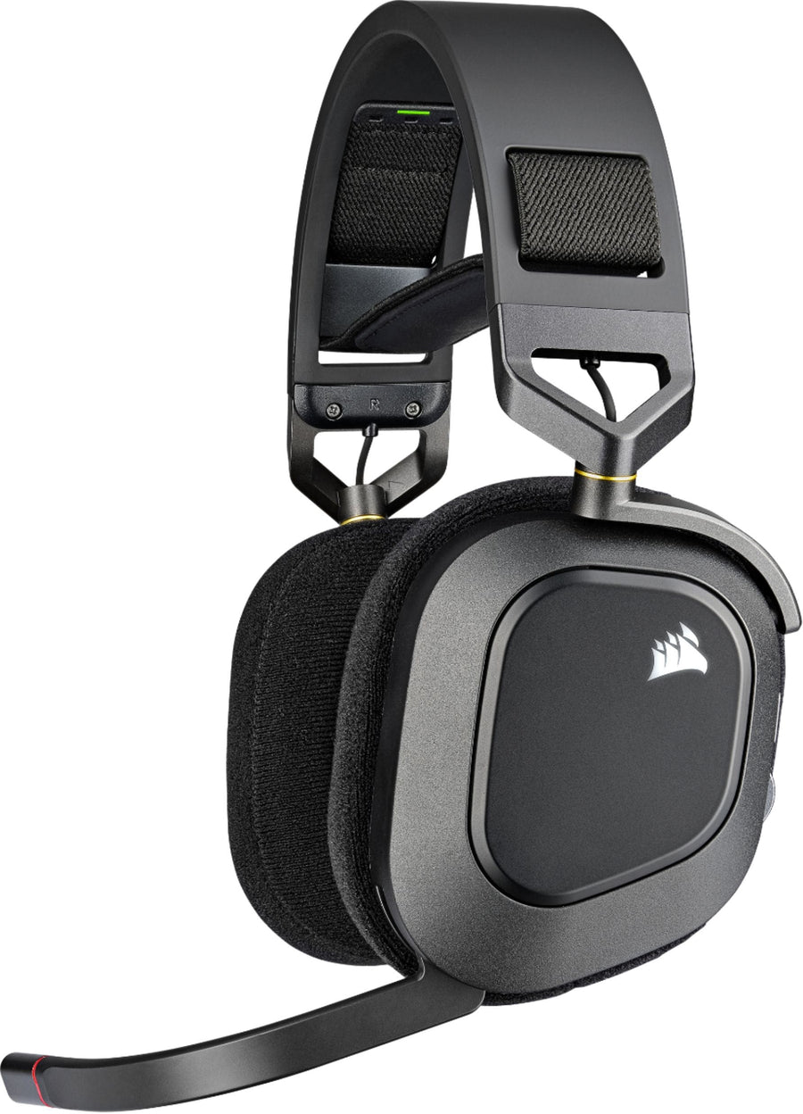 CORSAIR - HS80 RGB WIRELESS Dolby Atmos Gaming Headset for PC, PS5, and PS4 with Broadcast-Grade Omni-Directional Microphone - Carbon_0