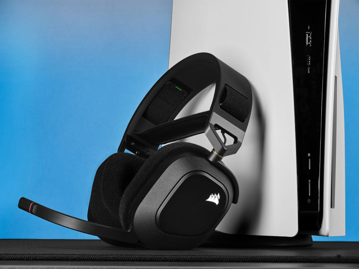CORSAIR - HS80 RGB WIRELESS Dolby Atmos Gaming Headset for PC, PS5, and PS4 with Broadcast-Grade Omni-Directional Microphone - Carbon_8