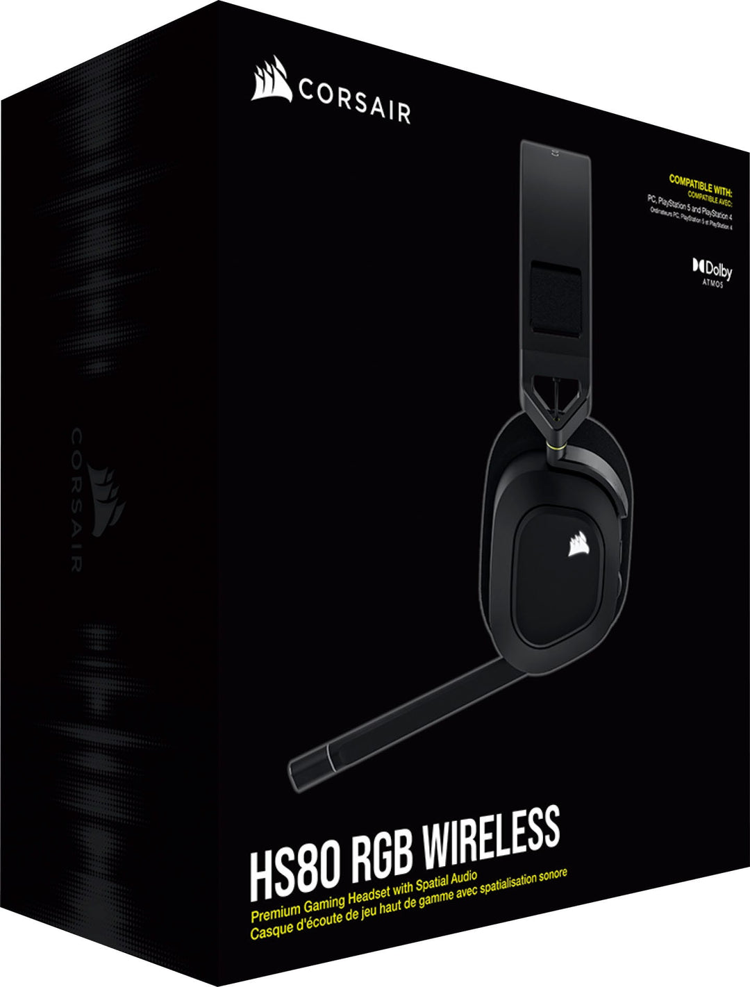 CORSAIR - HS80 RGB WIRELESS Dolby Atmos Gaming Headset for PC, PS5, and PS4 with Broadcast-Grade Omni-Directional Microphone - Carbon_11