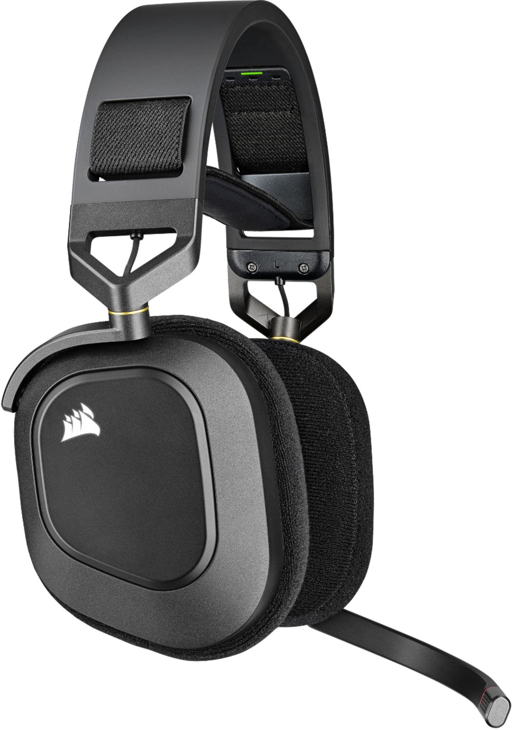 CORSAIR - HS80 RGB WIRELESS Dolby Atmos Gaming Headset for PC, PS5, and PS4 with Broadcast-Grade Omni-Directional Microphone - Carbon_1